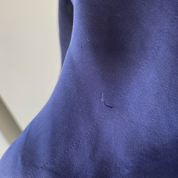 Aritzia Wilfred 100% Cupro Ruffle Japanese Satin Camisole Navy - Picture 6 of 6